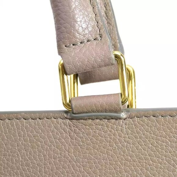 Auth CELINE Handbag Beige Leather - - Picture 9 of 14